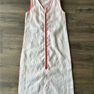 Sleeveless Kids Sleep Sack - White with Pink Trim
